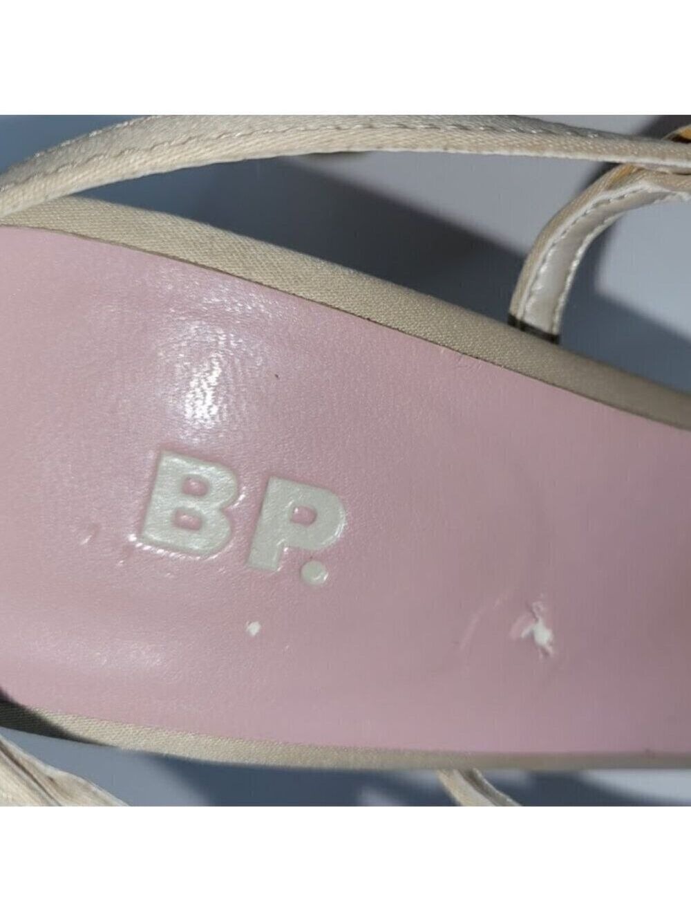 BP Nordstrom Lauren Strappy Sandal Ivory Beige Dressy Shoe Women's Size 6.5 - Picture 14 of 15